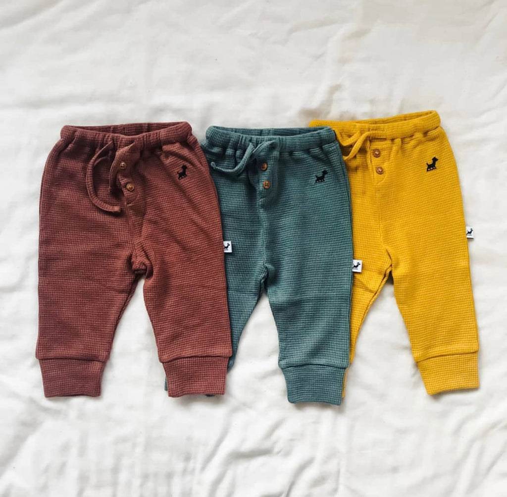 Adjustable Fit Waffle Pants – Sage