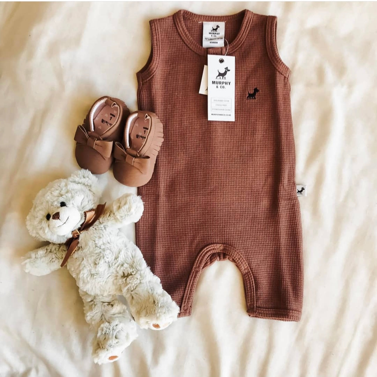 Little Luxe Babysuit – Rust