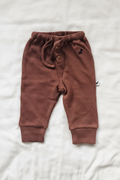 Adjustable Fit Waffle Pants in Rust