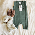 Little Luxe Babysuit in Sage