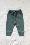 Adjustable Fit Waffle Pants in Sage